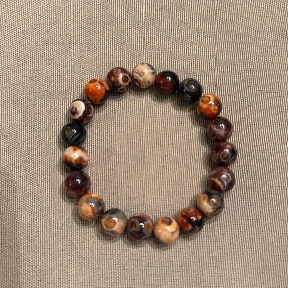 10mm Chocolate Agate Bracelet - Picture 2 of 4